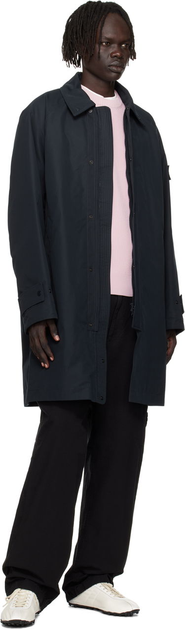 Rockar Stone Island Weatherproof Cotton Canvas Long Coat Mörkblå | K2S15 7100018 S00F1, 4