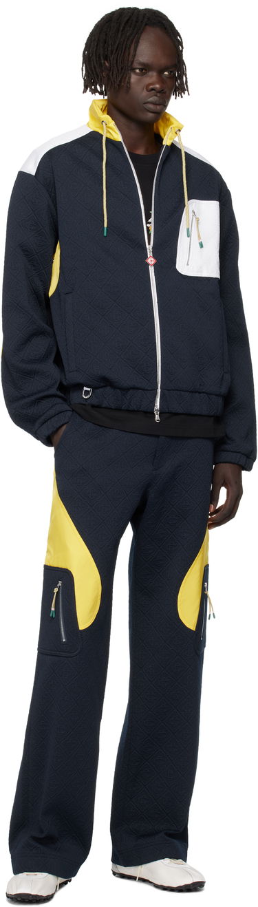 Jacka Casablanca Casablanca Jacquard Nylon Jacket Mörkblå | MPF25-JK-389-02, 3