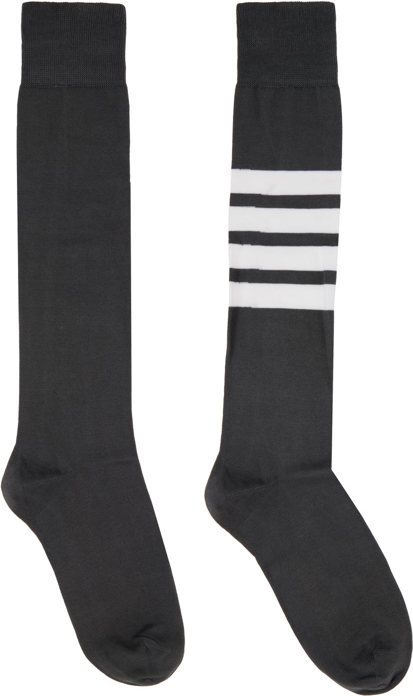 Strumpor Thom Browne 4-Bar Over The Calf Socks Grå | FAS026B-01690