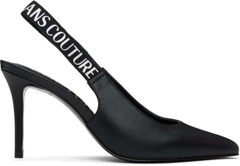 Sneakers och skor Versace Jeans Couture Logo Scarlett Slingback Heels Svart | E78VA3S52_EZPS62