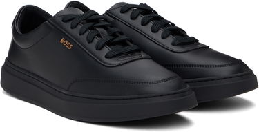 Sneakers och skor BOSS BOSS Coated-Leather Logo Svart | 50536504, 3