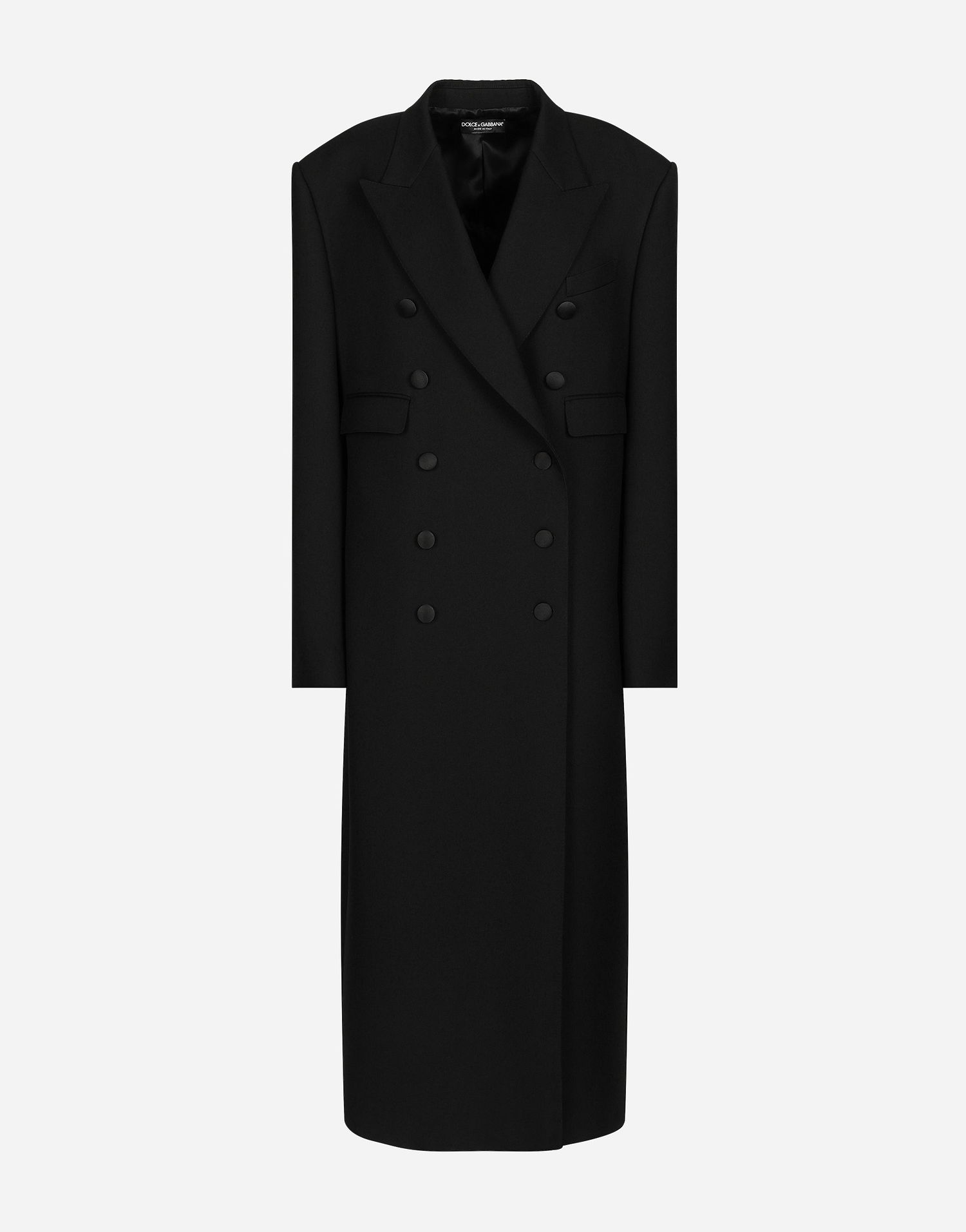 Rockar Dolce & Gabbana Long Double-breasted Tuxedo Coat Svart | F0W2HTFU272N0000, 0