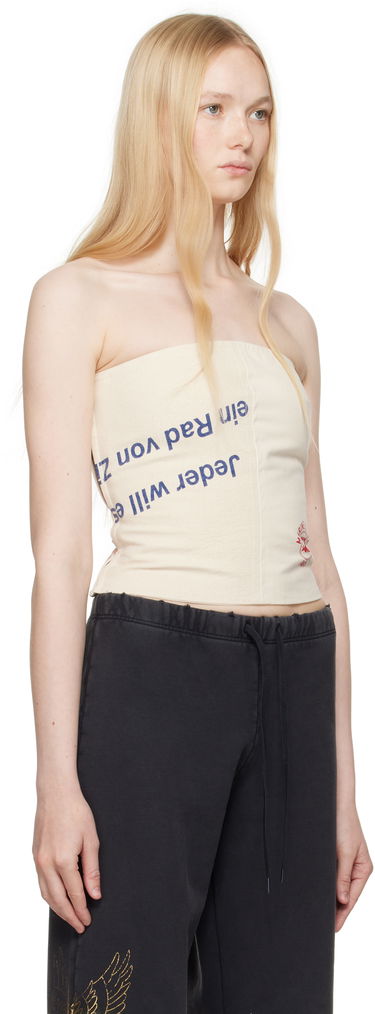 Linne Marine Serre Marine Serre Regenerated Bustier Top Beige | WTO436A UWOV0009, 1