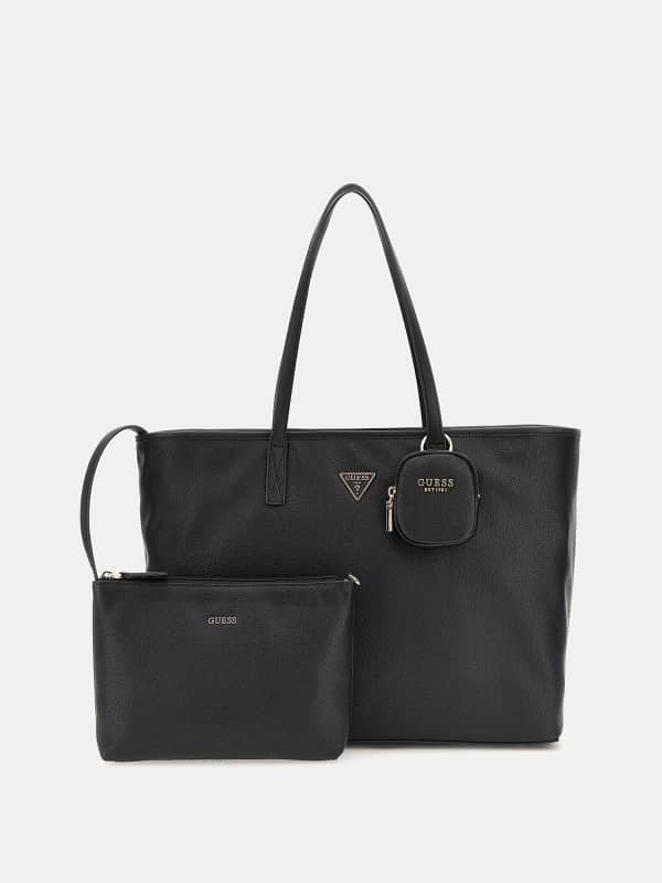 Tygpåse GUESS Black Tote Bag with Small Pouch Svart | HWBG9006240
