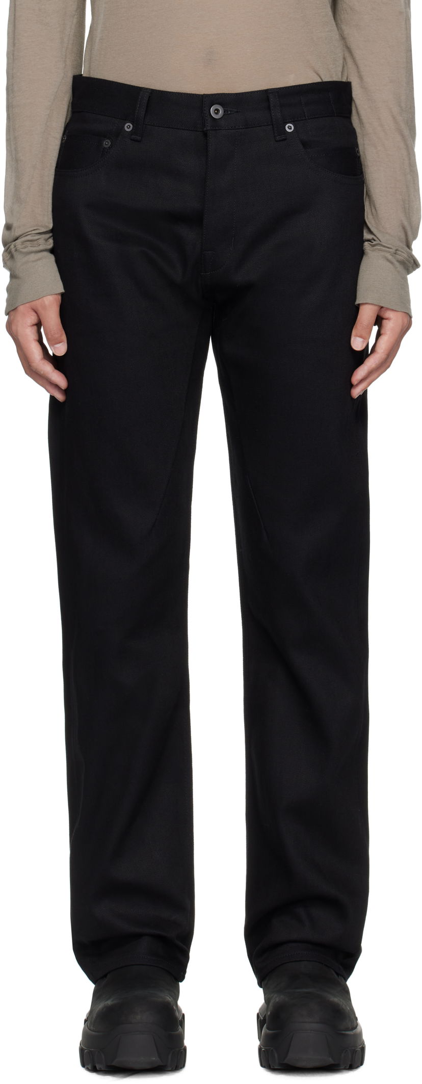 Jeans Rick Owens Rick Owens DRKSHDW Hollywood Kurdt Jeans Svart | DL01E6399 BLKJP