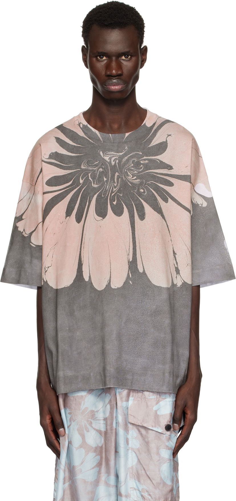 T-shirt Dries Van Noten Dries Van Noten Floral Print T-Shirt Rosa | 251-021114-1603