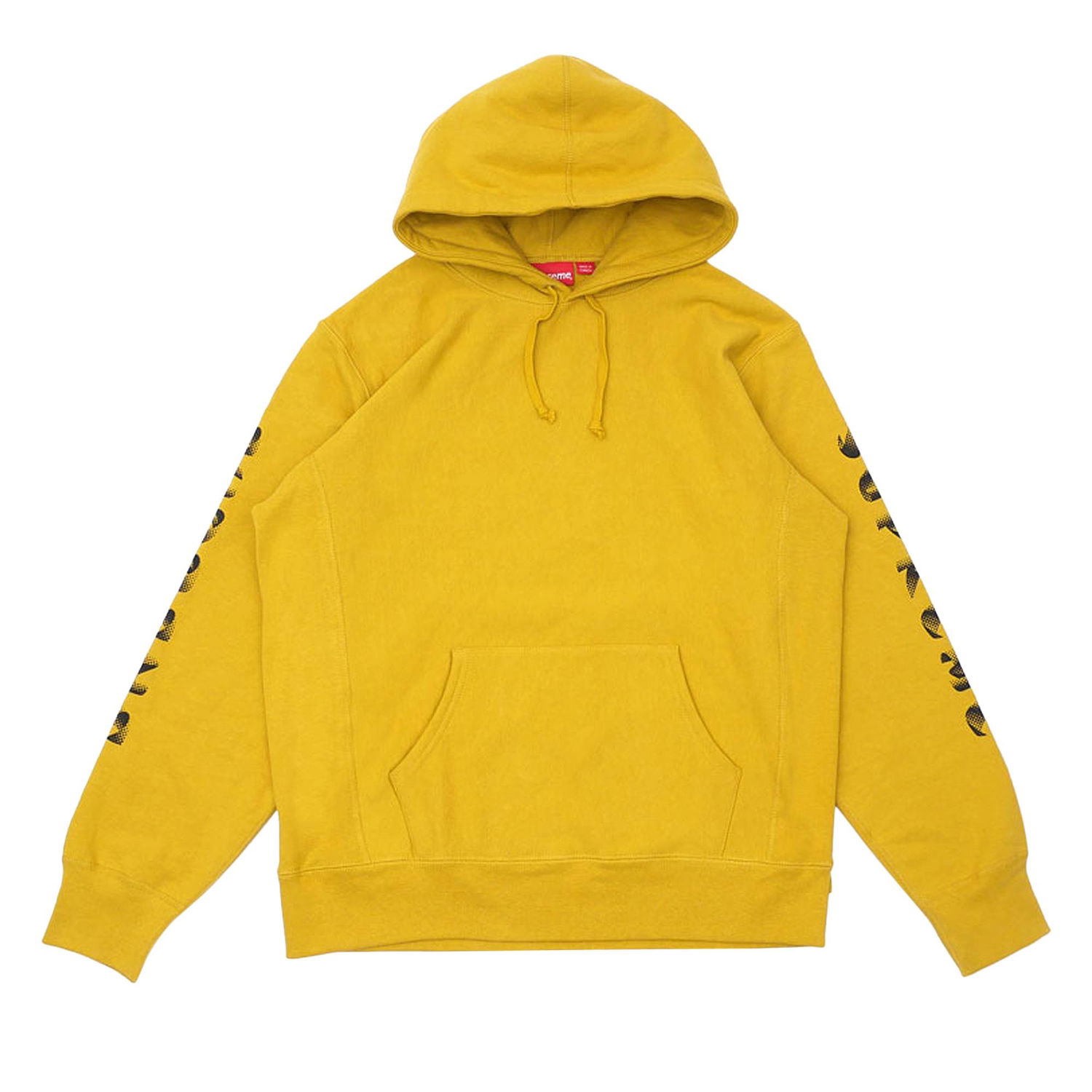 Sweatshirt Supreme Gradient Sleeve Hooded Sweatshirt Gul | FW18SW88 MUSTARD, 1