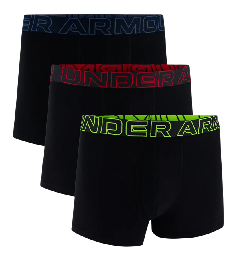 Boxare Under Armour Under Armour Performance Cotton Boxer Briefs 3-Pack Svart | 1383891-004