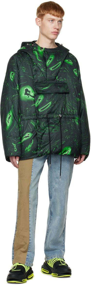 Parkas Feng Chen Wang Feng Chen Wang Graphic Down Jacket Grön | FUF14JK05, 3