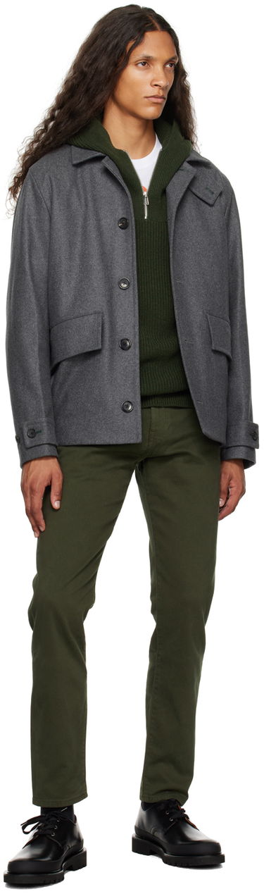 Sweater Paul Smith PS Paul Smith Half-Zip Knit Hoodie Grön | M2R-234Y-L21938-39, 3