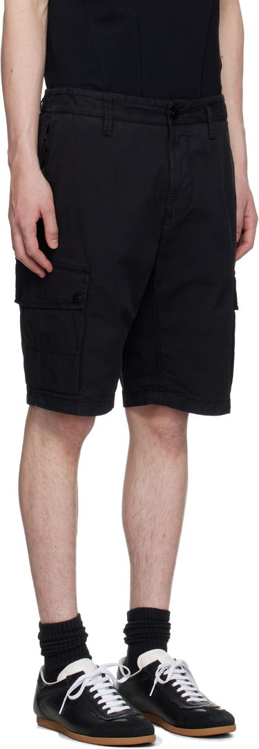 Shorts Stone Island Stone Island Supima Cotton Twill Stretch-TC Cargo Shorts Svart | K1S15L100011S0010, 1