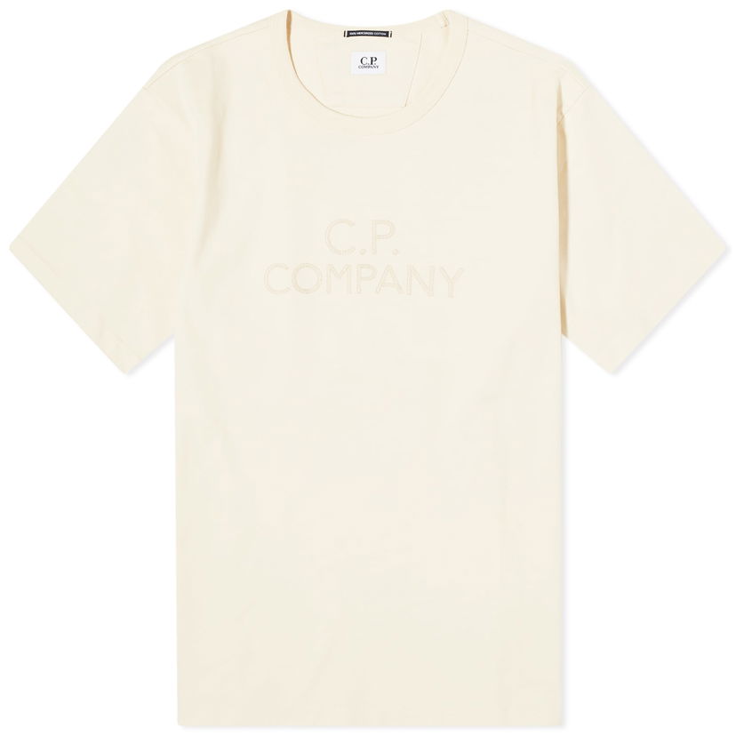 T-shirt C.P. Company 30/2 Mercerized Jersey Twisted Logo T-Shirt Beige | CMTS148A-006203W-402