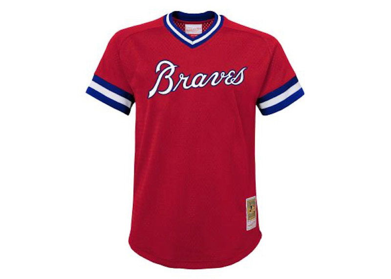 Jersey Mitchell & Ness Atlanta Braves Dale Murphy 1980 Authentic Mesh BP Jersey Röd | 9N3B7MBP0-ATLDM-Y80, 0
