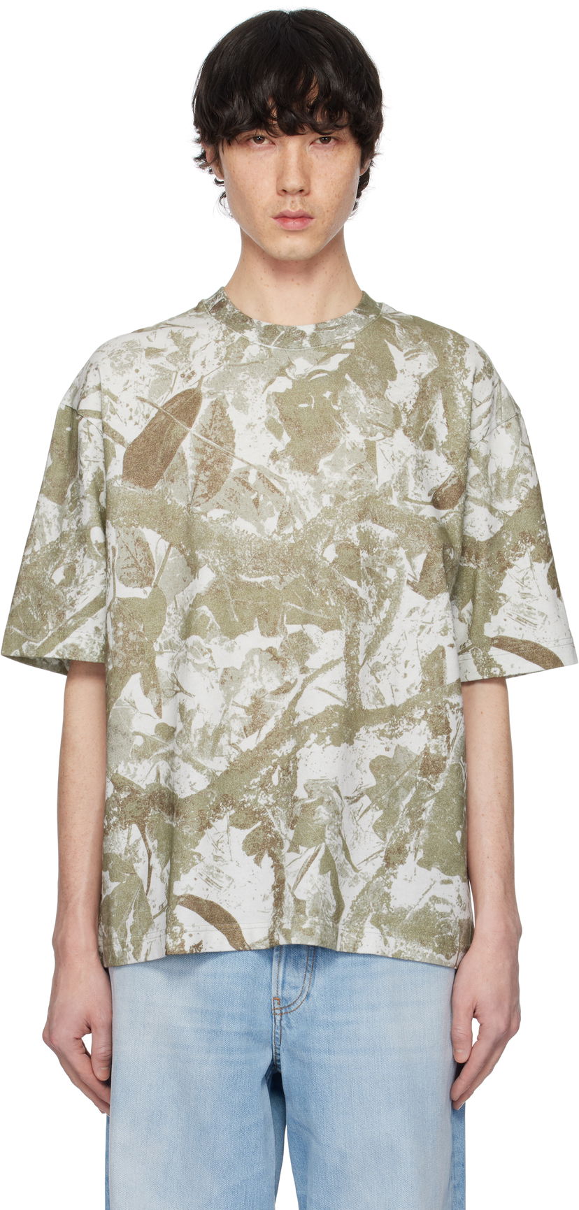 T-shirt Acne Studios Acne Studios Relaxed Fit Crew Neck T-Shirt Grön | CL0315-