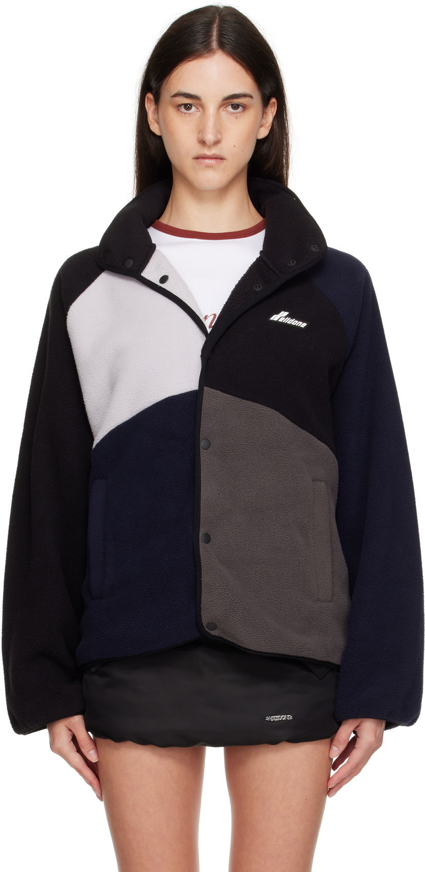 Jacka We11done We11done Colorblock Fleece Jacket Flerfärgad | WD-TJ2-25-876-U-BK