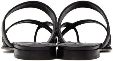 Tillbehör Manolo Blahnik Manolo Blahnik Susa Leather Toe-Ring Sandals Svart | 418-0317, 1