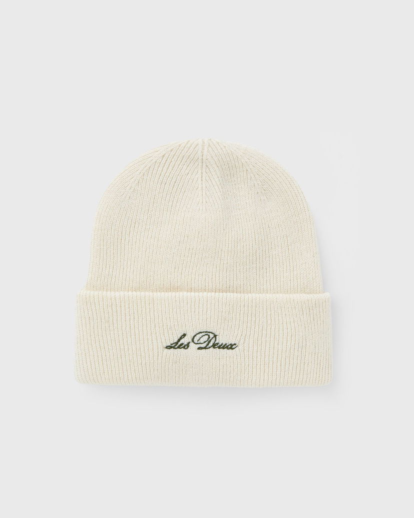 Mössa Les Deux Wayne Embroidered Knit Beanie Vit | 1000673-215