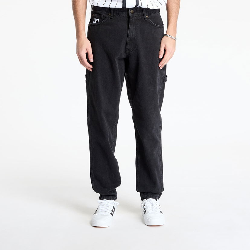 Cargo byxor Karl Kani Karl Kani Retro Tapered Workwear Denim Pants Svart | 6000492