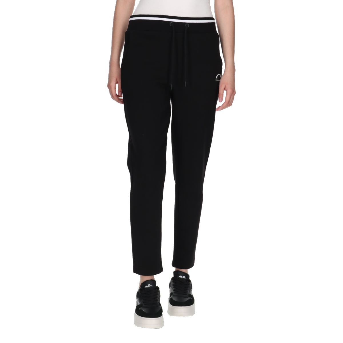 Träningsbyxor Ellesse Striped Waist Drawstring Joggers Svart | ELA243F106-01, 0