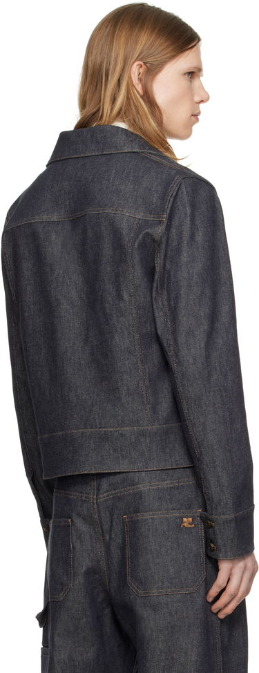 Jacka Courrèges Courrèges Utility Trucker Denim Jacket Blå | 125DBL250DE0035, 2