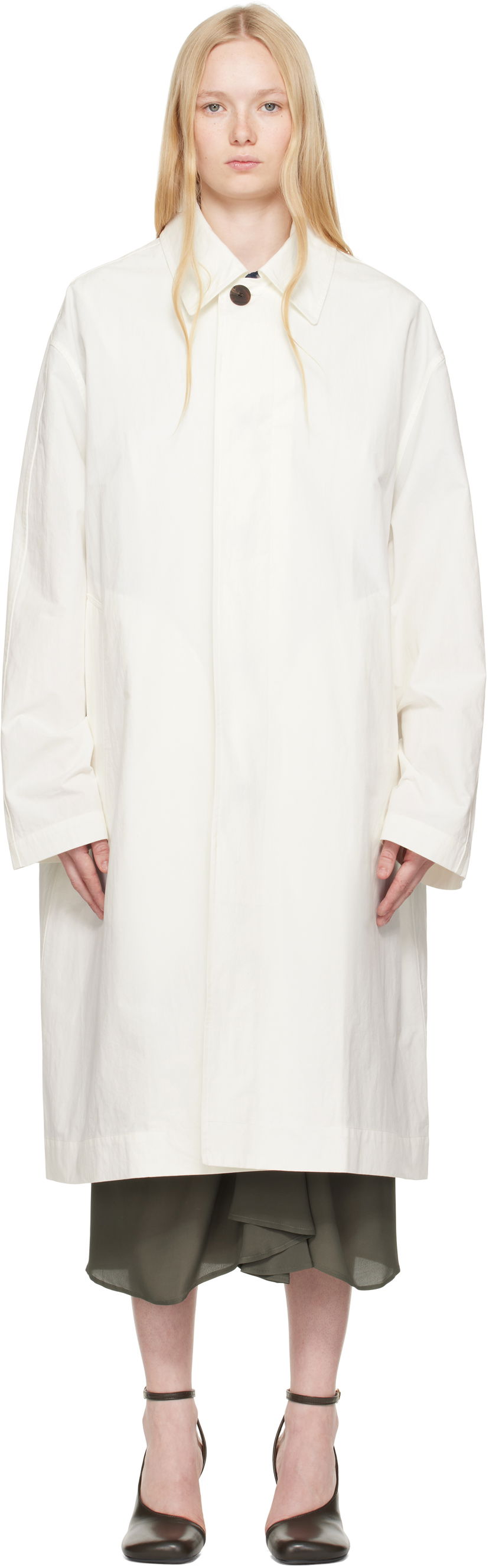 Rockar Studio Nicholson Studio Nicholson Nevis Coat Vit | NEVIS SN - 754