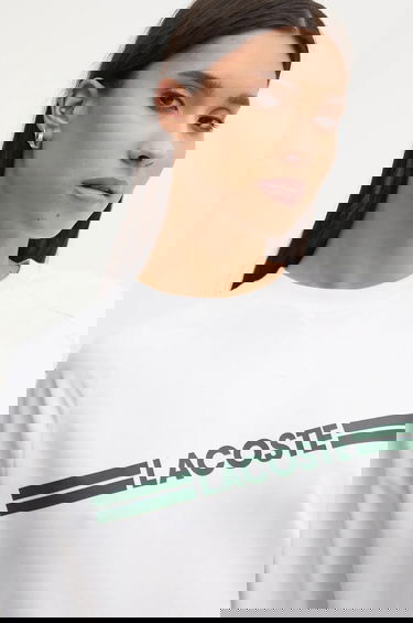 Sweatshirt Lacoste White Graphic Sweatshirt Vit | SF1472, 4