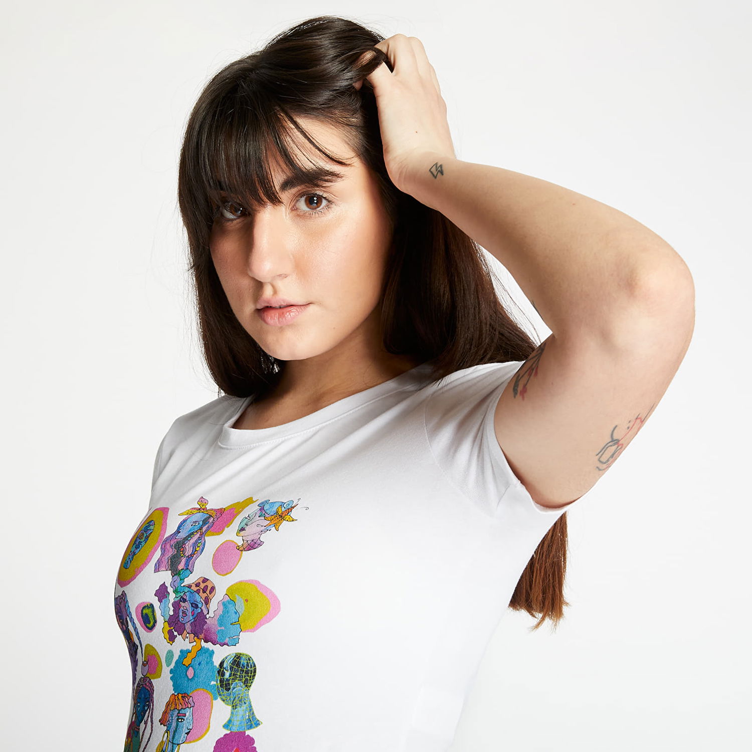 T-shirt Footshop Romanian Artist Croptop Vit | FTSHP_65, 1