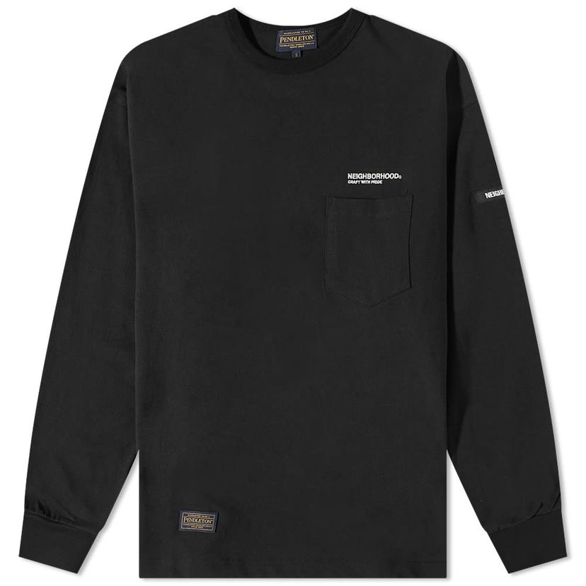 T-shirt Neighborhood Neighborhood X Pendleton Long Sleeve T-Shirt Svart | 2221508N-CSM01S-BLK