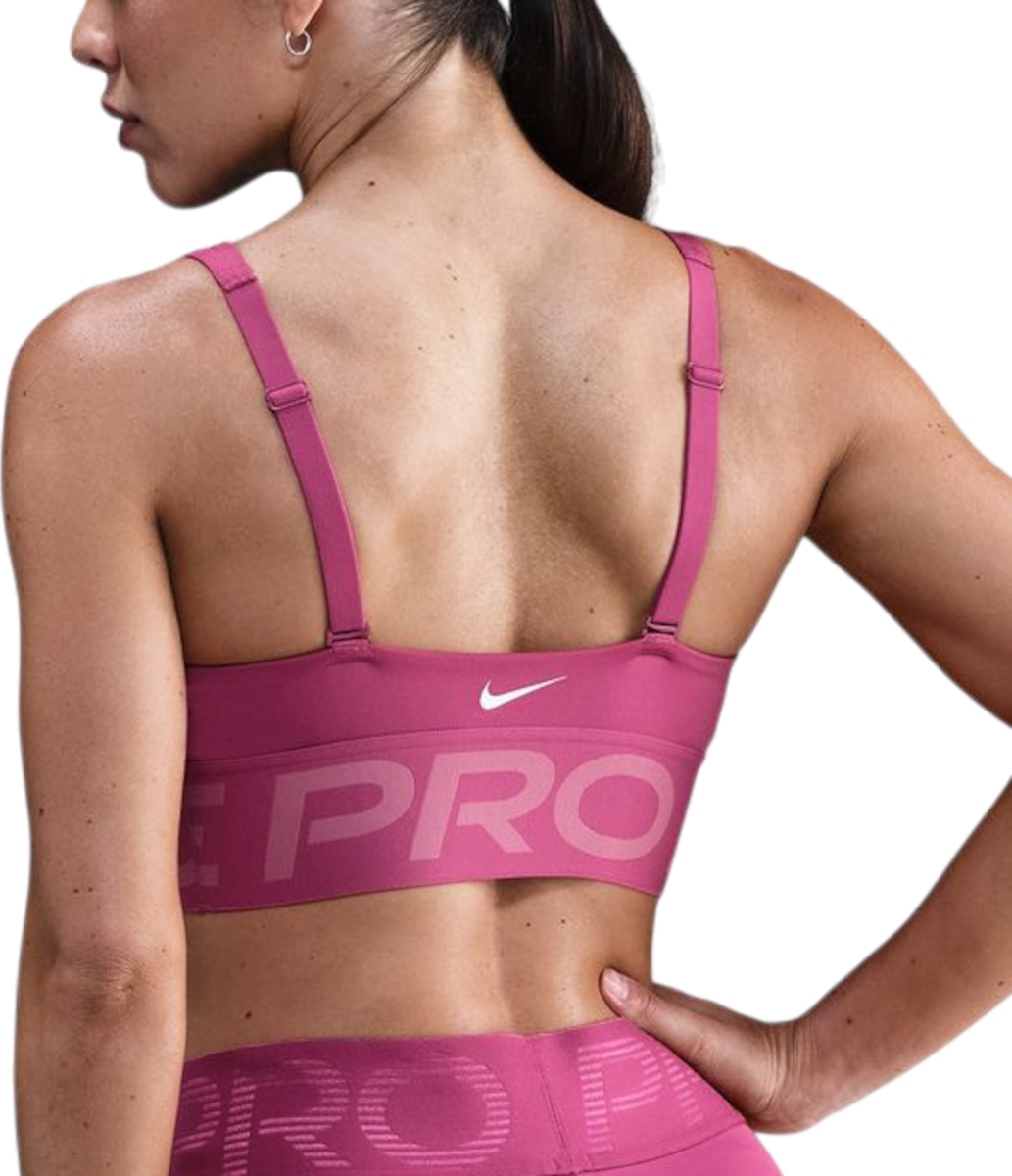 Behå Nike Pro Indy Plunge Medium Support Sports Bra Rosa | hf7324-634, 1