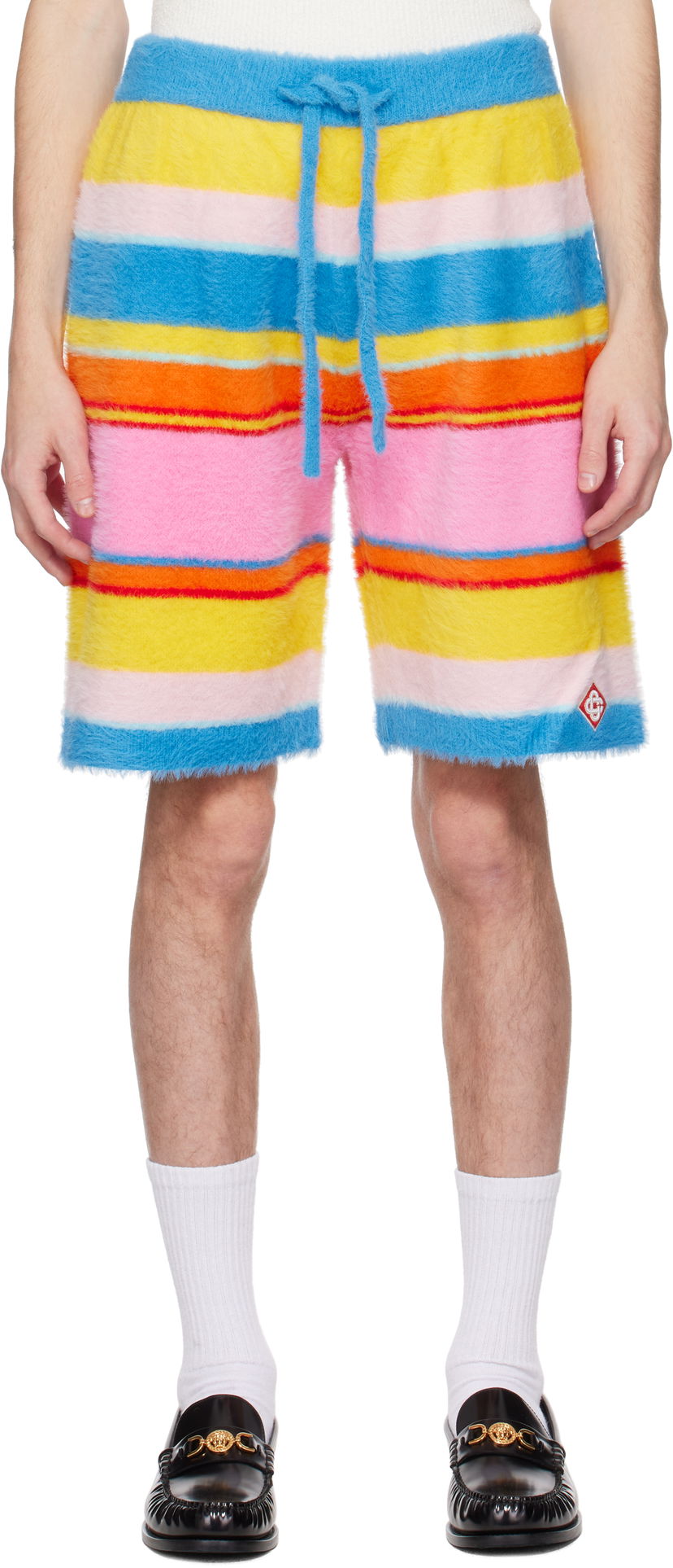 Shorts Casablanca Casablanca Fluffy Stripe Oversized Shorts Flerfärgad | MS25-KW-905-01