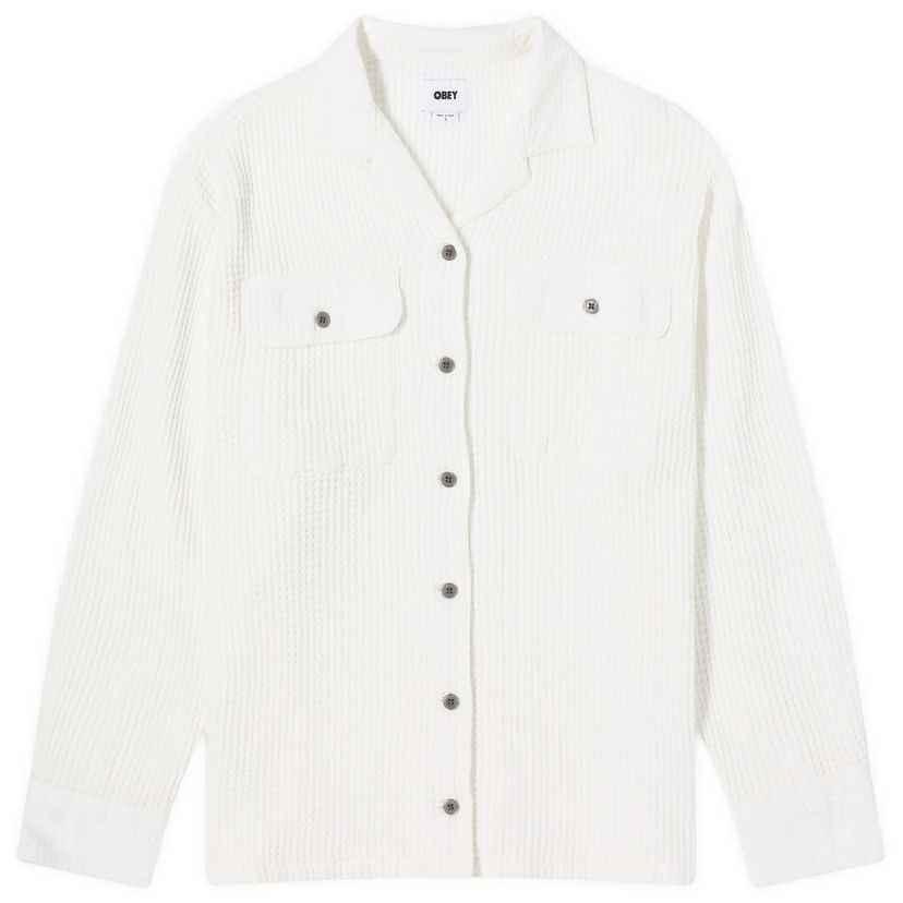 Skjorta OBEY Camille Waffle Vit | 281200127-WHT