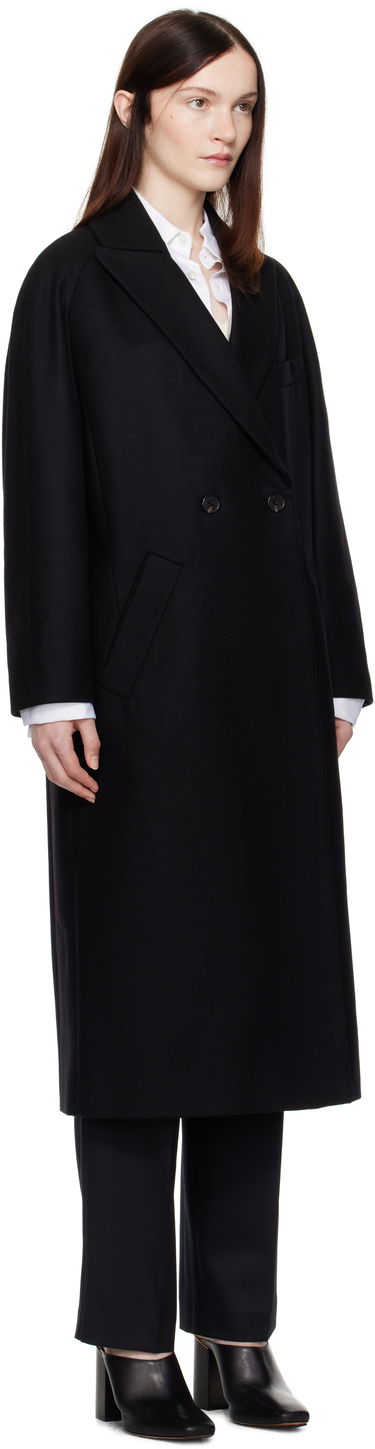 Rockar A.P.C. A.P.C. Flora Double-Breasted Trench Coat Svart | WOAJS-F01541, 1