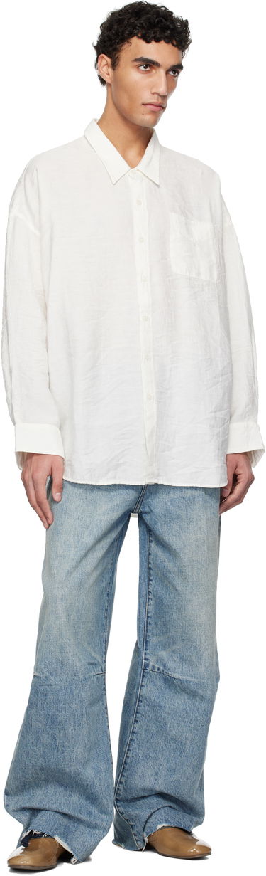 Skjorta R13 R13 Drop Neck Shirt Vit | R13MR004-R364A, 3