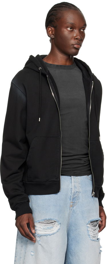 Sweatshirt We11done We11done Zip Hoodie Svart | WD-TJ2-24-812-U-BK, 1