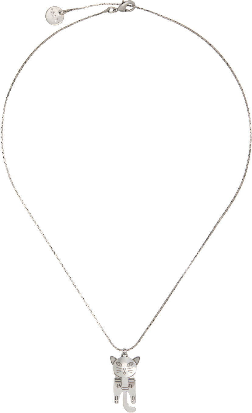 Halsband Marni Marni Cat Pendant Necklace Metallisk | COMV0508A0 M2000