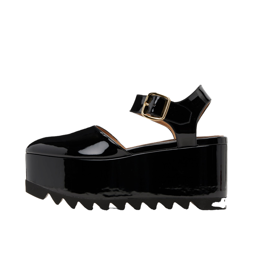 Sneakers och skor Stella McCartney Stella McCartney Elyse Patent Platform Sandals Svart | 810554APADF0