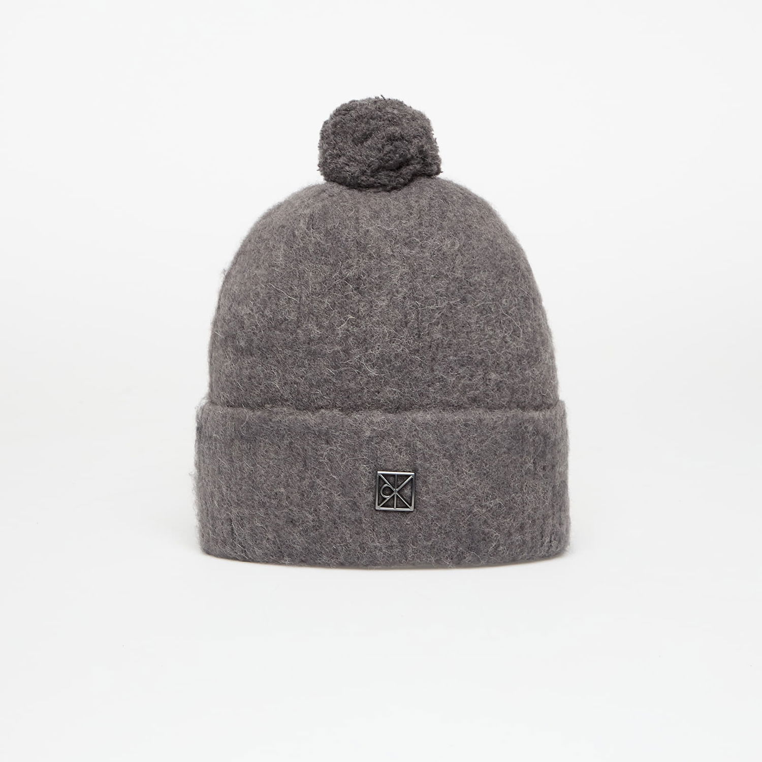Mössa CALVIN KLEIN Calvin Klein Emblem Brushed Pom-pom Beanie Universal Grå | LV04D8067G N3Z, 0