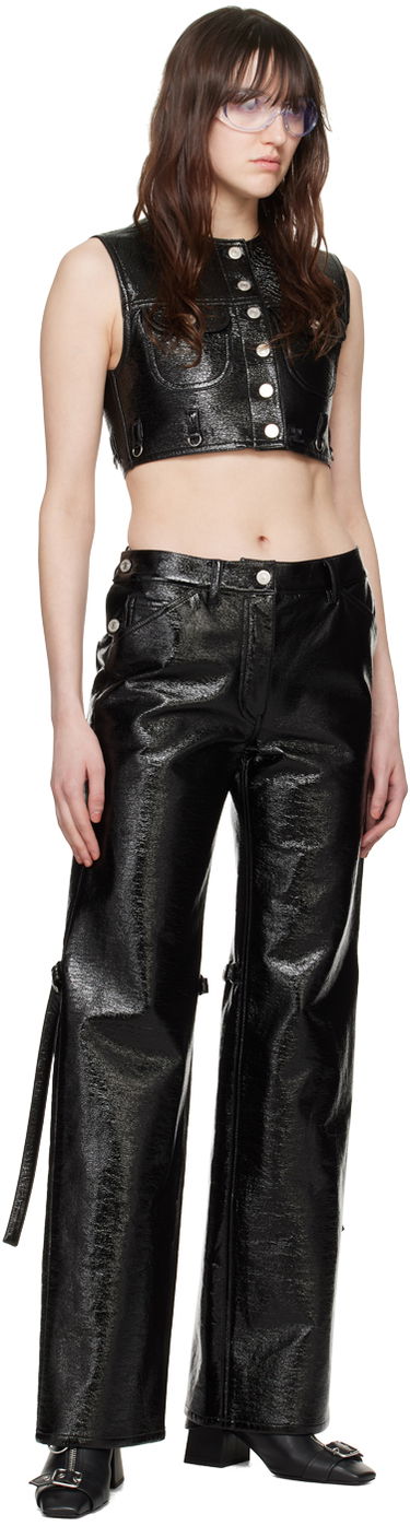 Byxor Courrèges Baggy Vinyl Trousers Svart | 124CPA214VY0014, 3