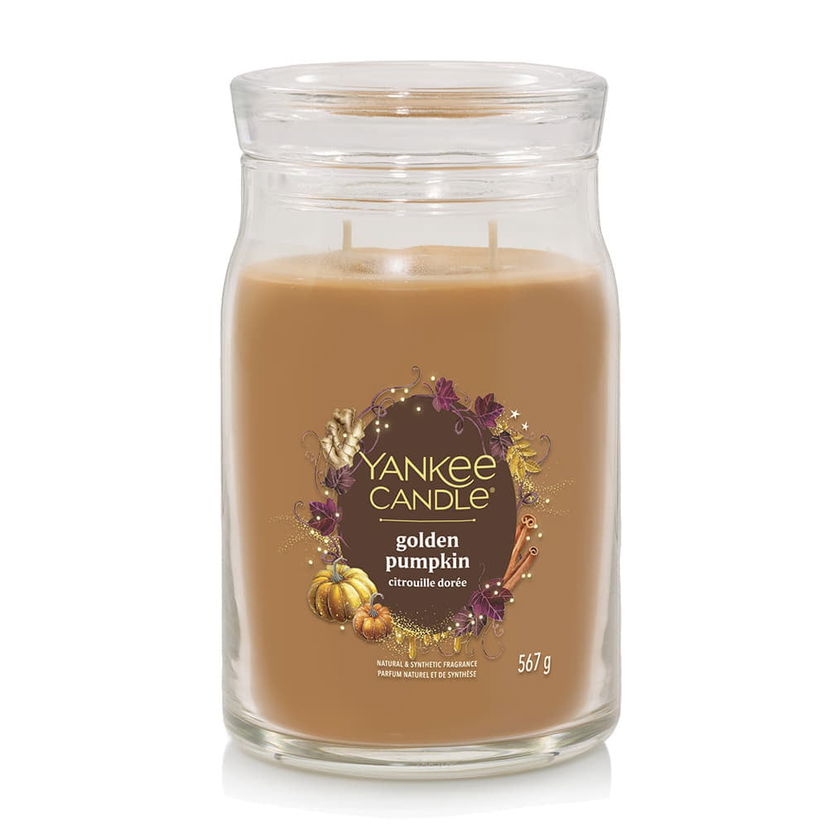 Ljus Yankee Candle Signature Large Jar 2 Wicks Golden Pumpkin Brun | 43490