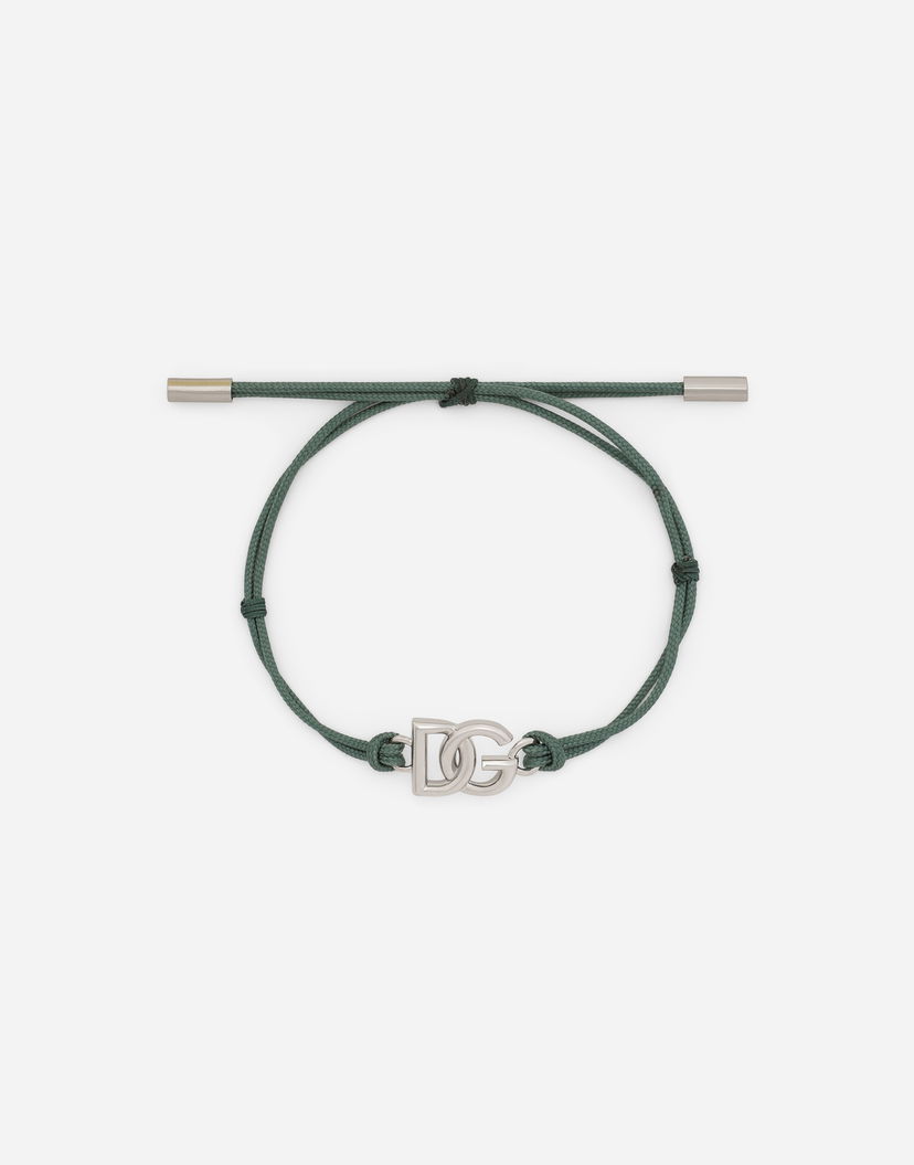 Armband Dolce & Gabbana Cord Bracelet With Logo Grön | WBP5L1W1111V0153