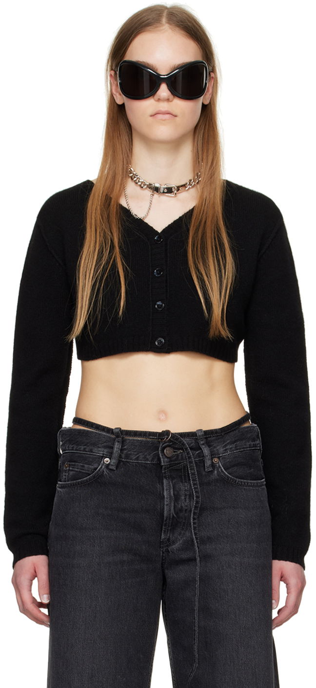 Sweater Acne Studios Cropped Cardigan Svart | A60491-