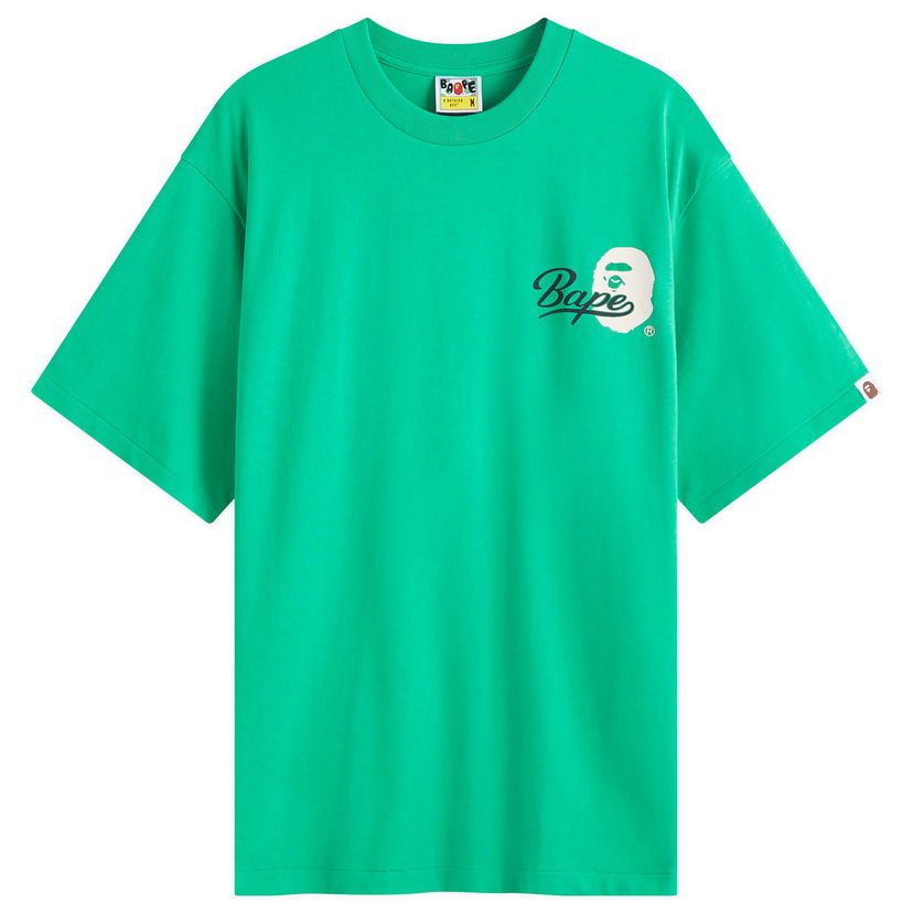 T-shirt BAPE Cursive College Logo T-Shirt Grön | 001TEK801303M-GRN