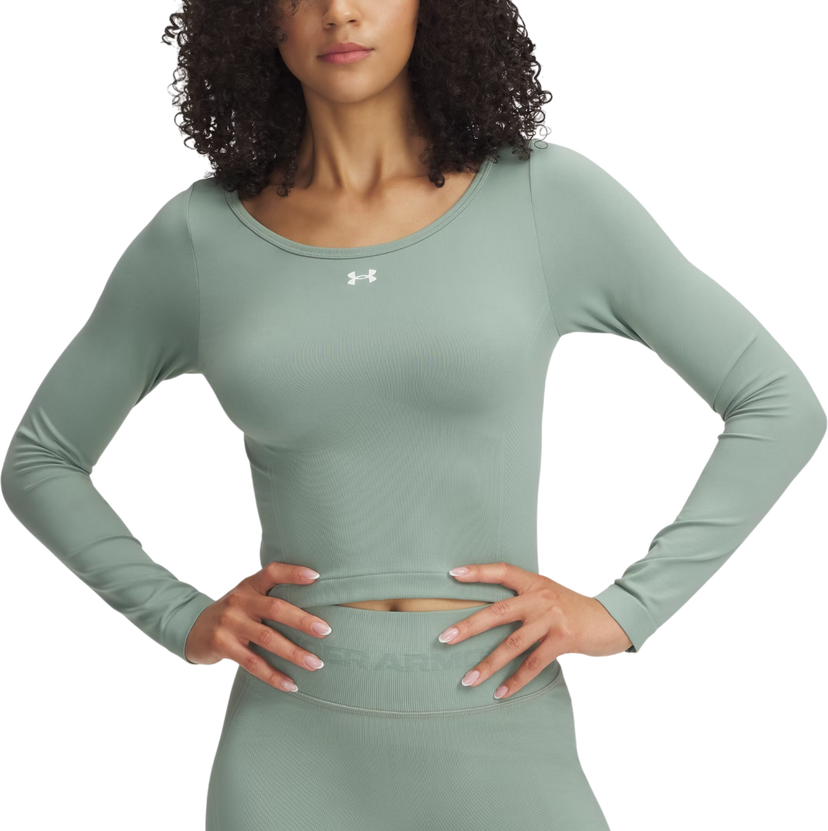 Crop top Under Armour Under Armour UA Train Seamless Long Sleeve T-Shirt Grön | 1379150-348