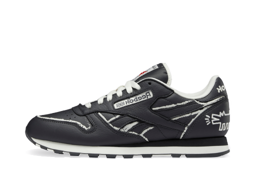 Sneakers och skor Reebok Keith Haring x Classic Leather "Dog Blackboard Chalk Drawing" Grå | GZ1456