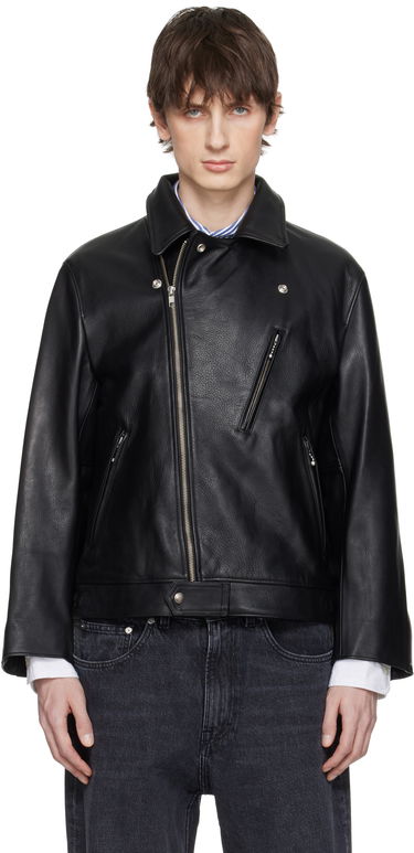 Bomberjacka WACKO MARIA WACKO MARIA Double Riders Leather Jacket Svart | 25SS-WMO-BL02, 0