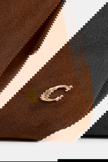 Axelväska Coach Coach Lana 23 Suede Shoulder Bag Brun | CBZ95, 3