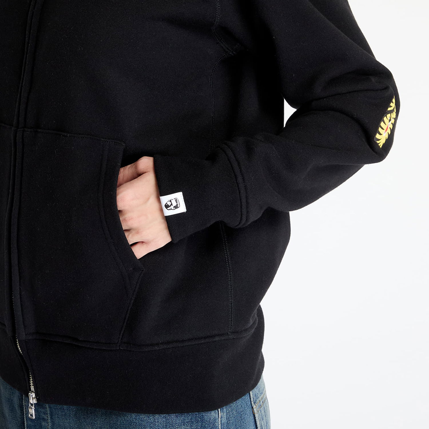 Sweatshirt BAPE A BATHING APE 2nd Shark Full Zip Hoodie Svart | 001ZPK701006M BLK, 1