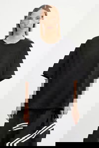 GANNI Heavy Cotton Drop Shoulder Open Back T-Shirt