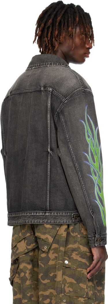 Jacka We11done We11done Blaze Logo Denim Jacket Svart | WD-DJ0-25-318-U-BK, 2