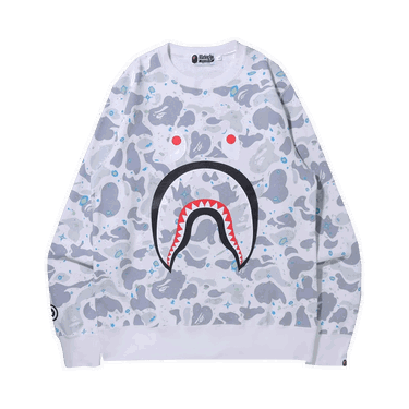 Sweater BAPE Space Camo Shark Crewneck Vit | 1H80 113 003 WHITE, 0